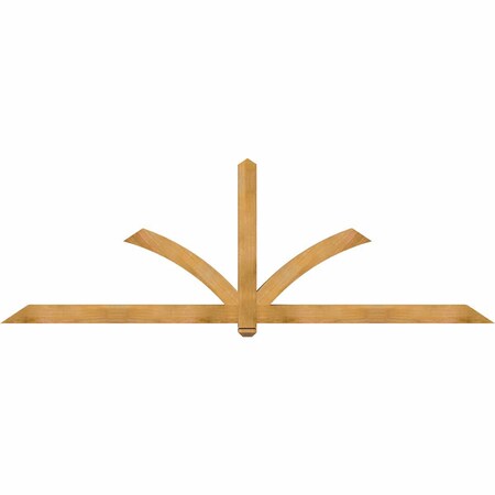 Ekena Millwork Redmond Rough Sawn Timber Gable Bracket, Western Red Cedar, 108"W x 36"H x 4"D x 4"F, 8/12 Pitch GBW108X36X0404RED00RWR